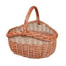 Cos de piata din rachita model auriu - crem - Delumani - Magazin Online Romanesc