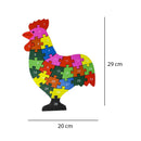 Puzzle din lemn - cocos cu litere si cifre - Delumani - Magazin Online Romanesc