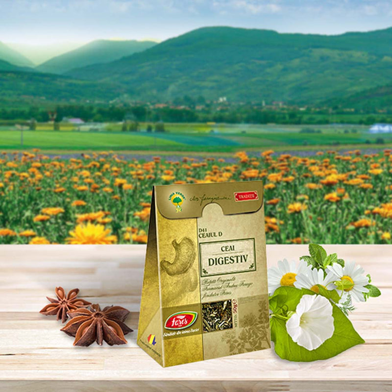 Ceai Digestiv, D41, 50 g, Fares - Delumani - Magazin Online Romanesc 