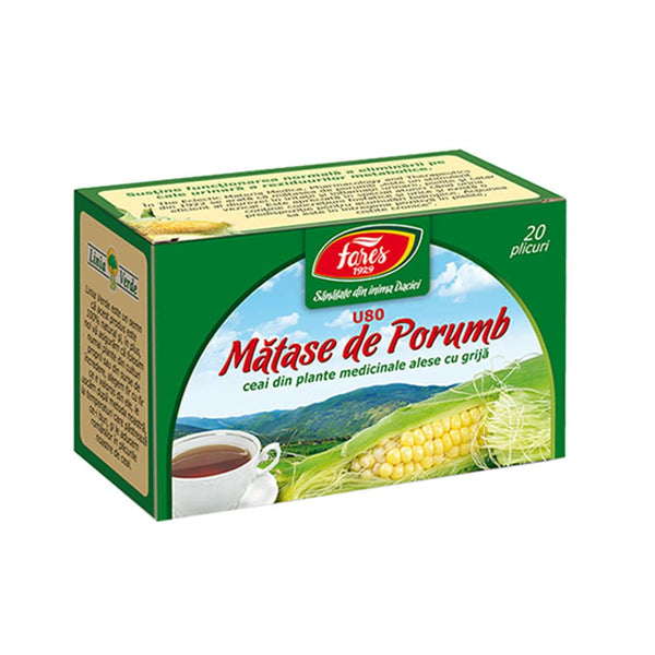 Ceai matase de porumb, U80,20 plicuri, Fares - Delumani - Magazin Online Romanesc 
