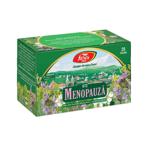 Ceai Menopauza, G72, 20 plicuri, Fares - Delumani - Magazin Online Romanesc 