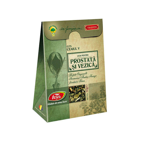 Ceai pentru Prostata si Vezica, G75, 50 g, Fares - Delumani - Magazin Online Romanesc 